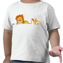 Lion Dad and Cub children T-shirt