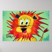 Lion de safari affiche