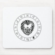 Lion et roue Mousepad de zodiaque Tapis De Souris