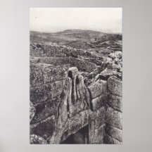 LION GATE & GRAVE CIRCLES MYCENAE GREECE POSTER