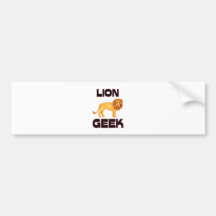 Lion Geek Bumper Stickers