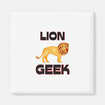 Lion Geek Magnet
