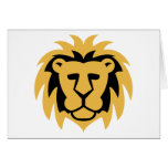 Lion Gold Greeting Card