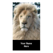 Lion Head business card black
