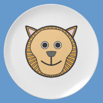 Lion head cartoon plates