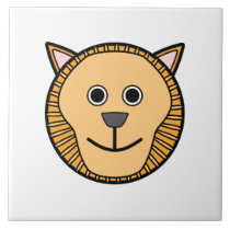Lion head cartoon tiles