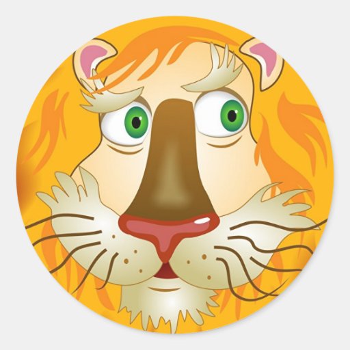 Lion Head Sticker