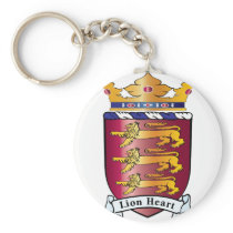 Lion Heart Crest Keychain