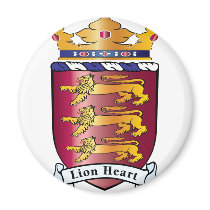 Lion Heart Crest Refrigerator Magnets