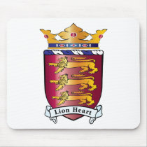 Lion Heart Crest Mousepad