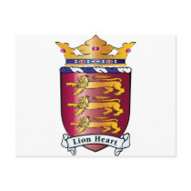 Lion Heart Crest Postcards