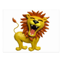 Lion hurlant carte postale