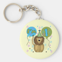 Lion I'm 1 First Birthday Tshirts and Gifts Keychains