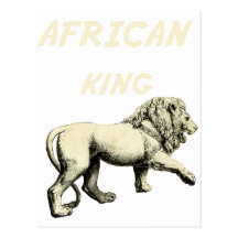 Lion King African King Africa Art Postcards