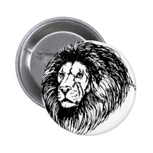 lion - king of the jungle pinback button