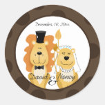 Lion & Lioness Wedding Couple Stickers stickers