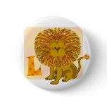 Lion Monogram L Button
