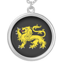 Lion of England Silver Heraldry Necklace