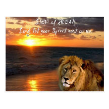 Lion of Judah Inspirational Postcard