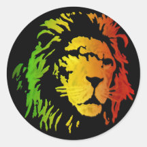 Lion of Zion Judah Reggae Lion Stickers