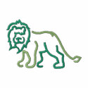 Lion Outline embroidered shirts