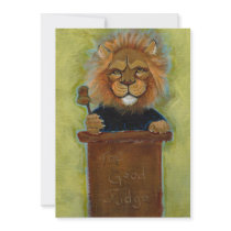 Lion painting original art judge legal law lawyers