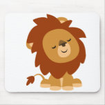 Lion paisible mignon Mousepad de bande dessinée tapis de souris