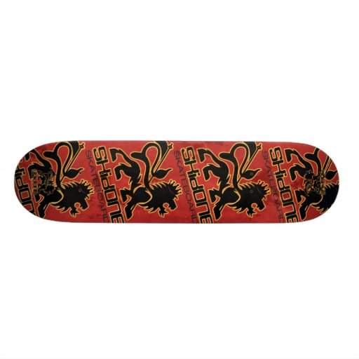 lion red skateboard