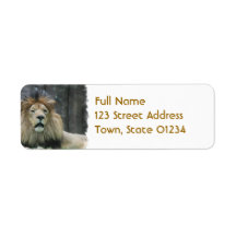 Lion Return Address Mailing Label