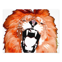 Lion Roaring Custom Invite