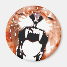 Lion Roaring Fridge Magnets