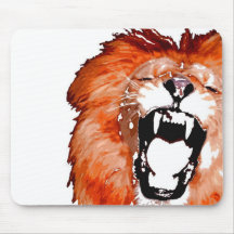Lion Roaring Mouse Pads