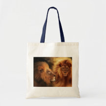 lion sac en toile