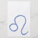 Lion. Signe astrologique de zodiaque. Bleu Prospectus