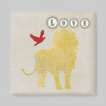 Lion Silhouette Love Magnet magnets