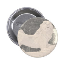 Lion Statue Pinback Buttons