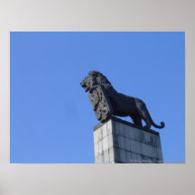 Lion Statue Print