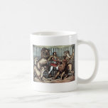 Lion Tamer In Cage With Lions Circus Poster Coffee Mugs