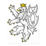 Lion theech Republic, Czech Postcard