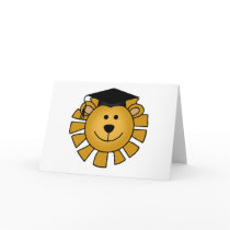 Lion with Graduation Cap Tshirts and Gifts Greeting Card
