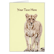 Lionne majestueuse cartes de vœux