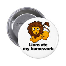 Lions ate my homework pin