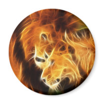 Lions in Love Refrigerator Magnet