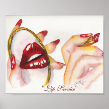 "Lip Service!"  8x10 Print