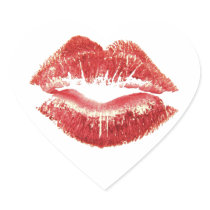 LIP STICK Sexy Lips Heart-shaped Stickers