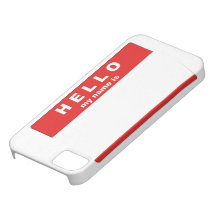 l'iPhone 5 bonjour mon nom est rétro cas de vieill Coques Case-Mate iPhone 5
