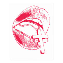 LIPS and CROSS Post Card