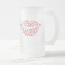 LIPS - FROSTED BEER MUG