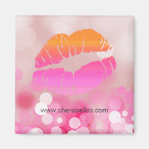 Lips n Lights Makeup Artist Salon Spa Beauty Refrigerator Magnet