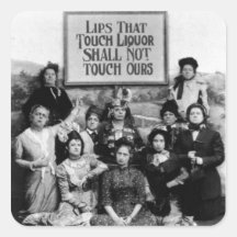 Lips That Touch Liquor Shall Not Touch Ours Square Stickers
